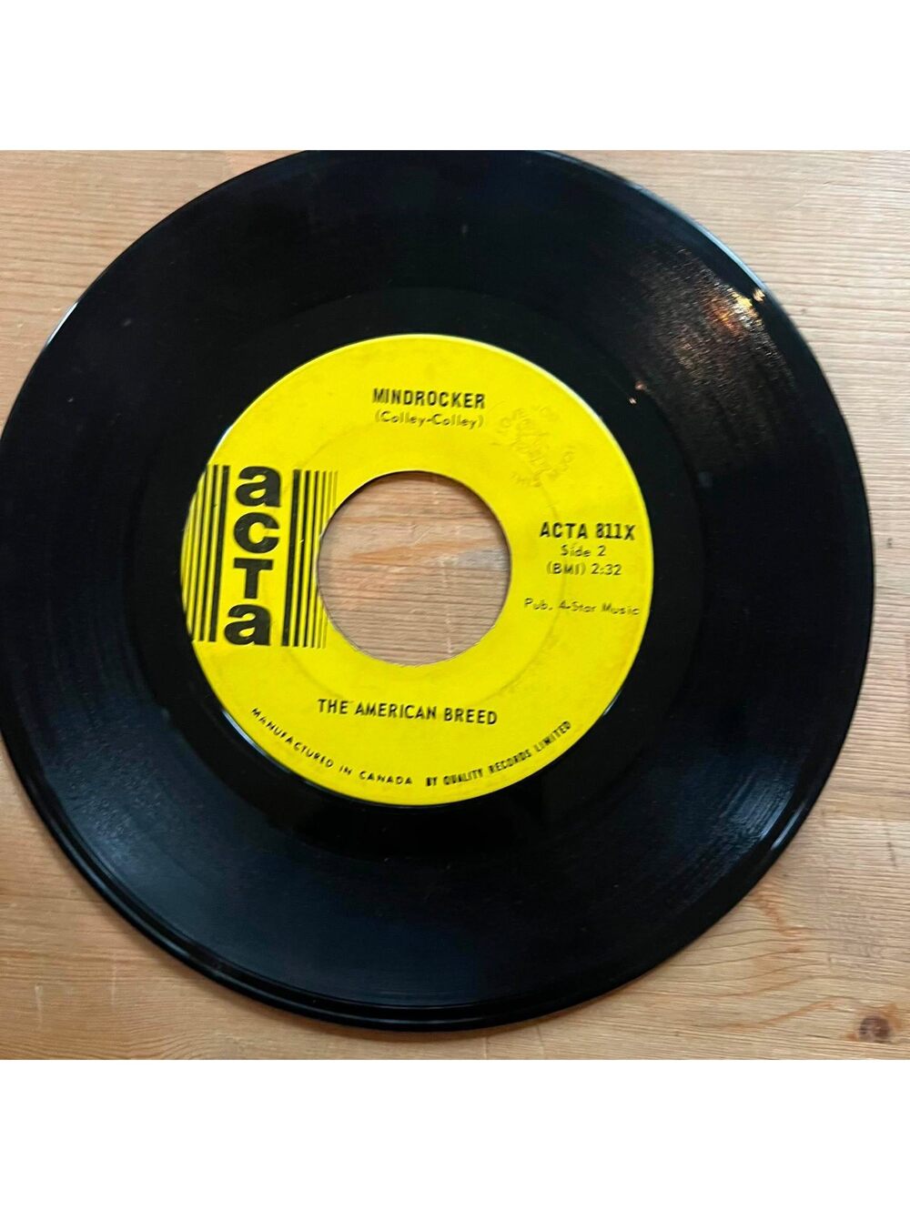 The American Breed - Mindrocker/Bend Me, Shape Me 45rpm VG+ R05